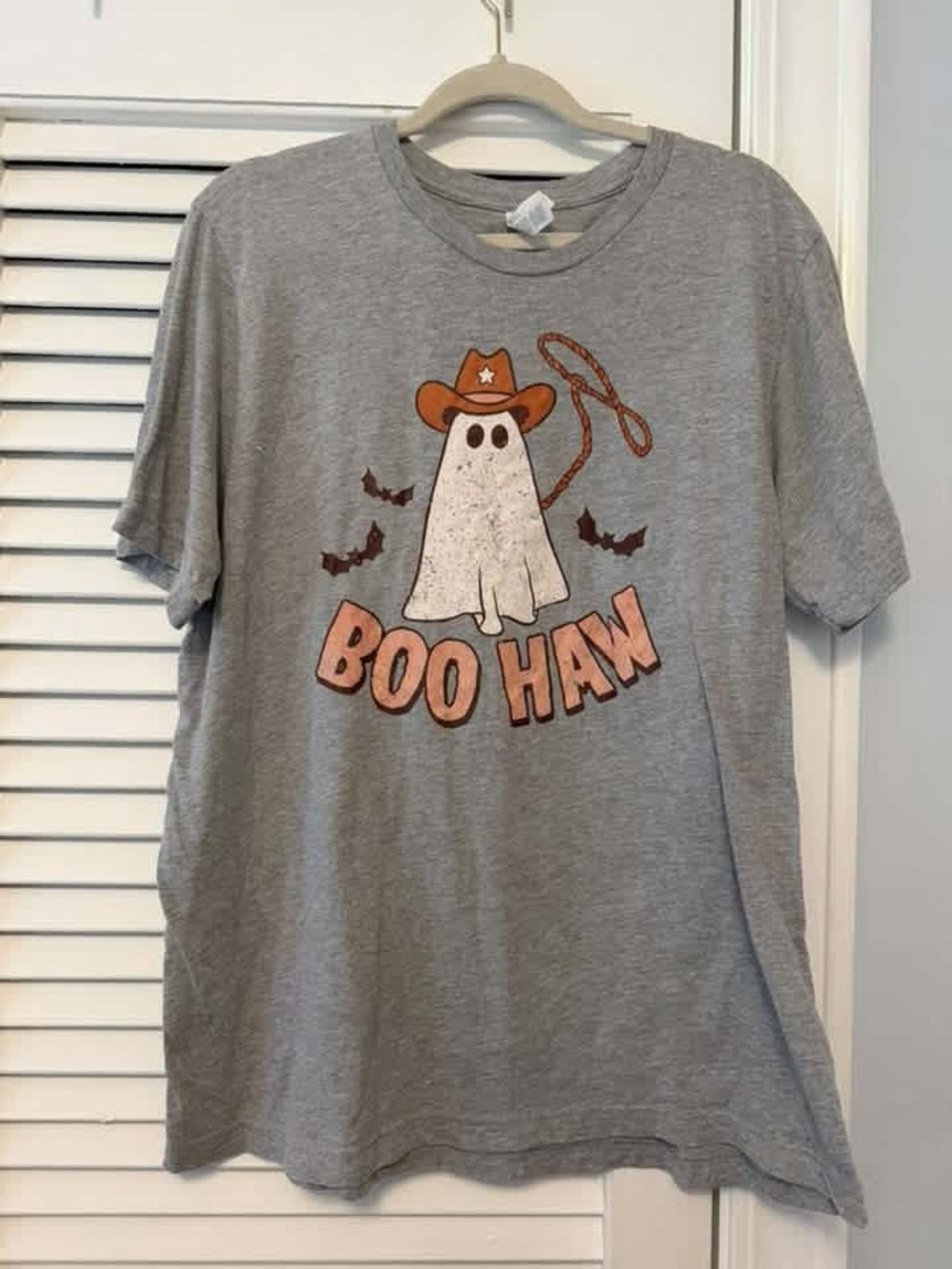 Women’s Gray "Boo Haw" Ghost Costume Tee